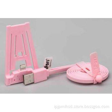 USB 2.0 Data Sync IPhone USB Charger Cable Pink For Smart P